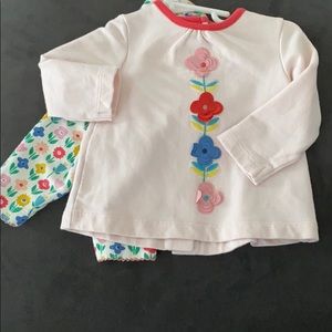 LS flower shirt w/ coordinating flowered leggings